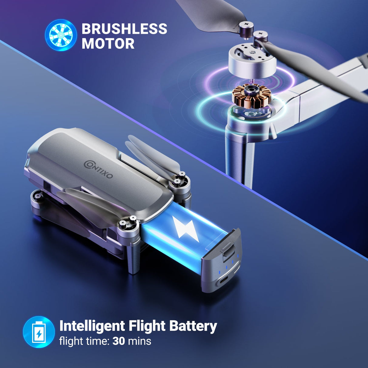 Contixo F28 Pro Foldable Drone With 4K FHD Camera and Carrying Case