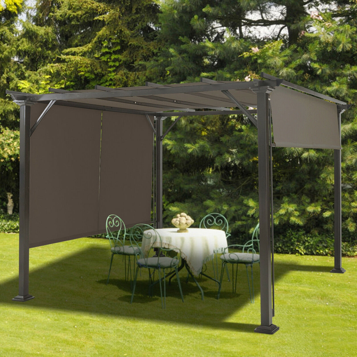 16' x 4' 2Pcs Universal Replacement Canopy for Pergola Structure Sun Awning