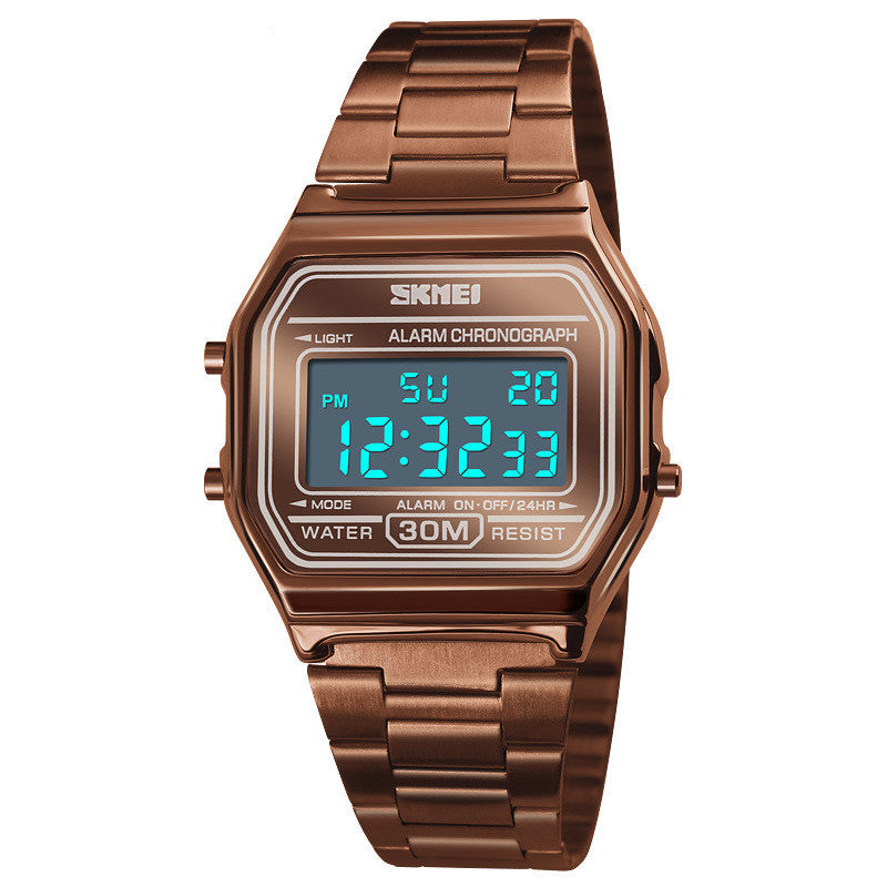 New Digital Men Luxury Retro Men's Sport Wristwatch Fashion Stopwatch Electronic Watches For Mens With Alarm Clock