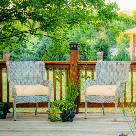 21 Inch x 21 Inch Patio Chair Seat Cushion Pads for Indoor and Outdoor-Beige