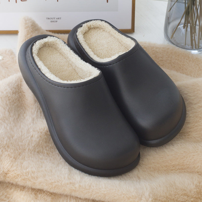 New Winter Women Slipper Soft Bottom Plush Home Shoes Slippers Indoor Waterproof Non-Slip Memory Foam Comfy Fluffy Fur Memory Foam Boots House Shoes Thick Sole 6cm