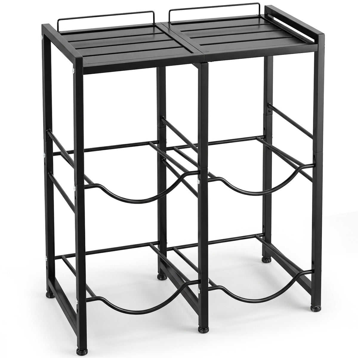 5 Gallon Water Jug Holder for 4 Bottles-Black