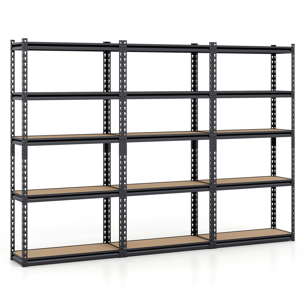 5-Tier Garage Shelving Unit 2200 LBS Heavy Duty Metal Storage Shelves-Set of 3