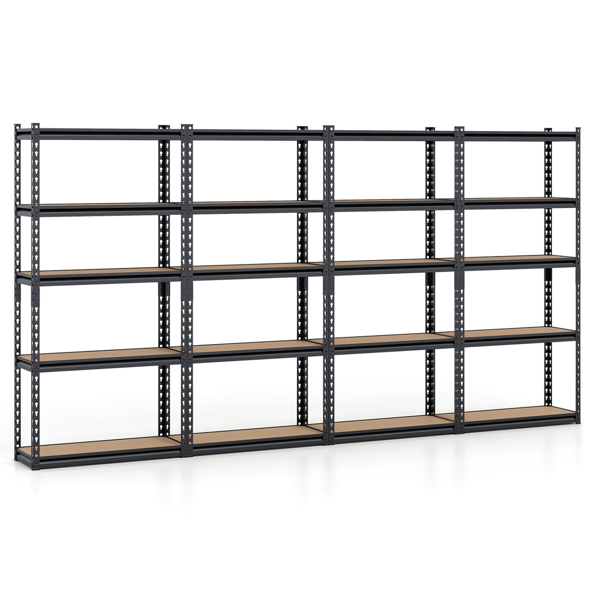 5-Tier Garage Shelving Unit 2200 LBS Heavy Duty Metal Storage Shelves-Set of 4