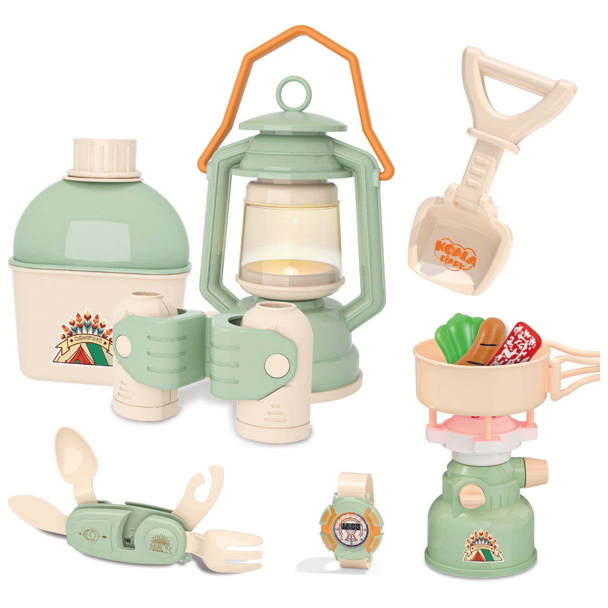 JoyBox Kids Camping Set with Pop Up Tent and 20 Accessories for Pretend Play Adventures by Contixo