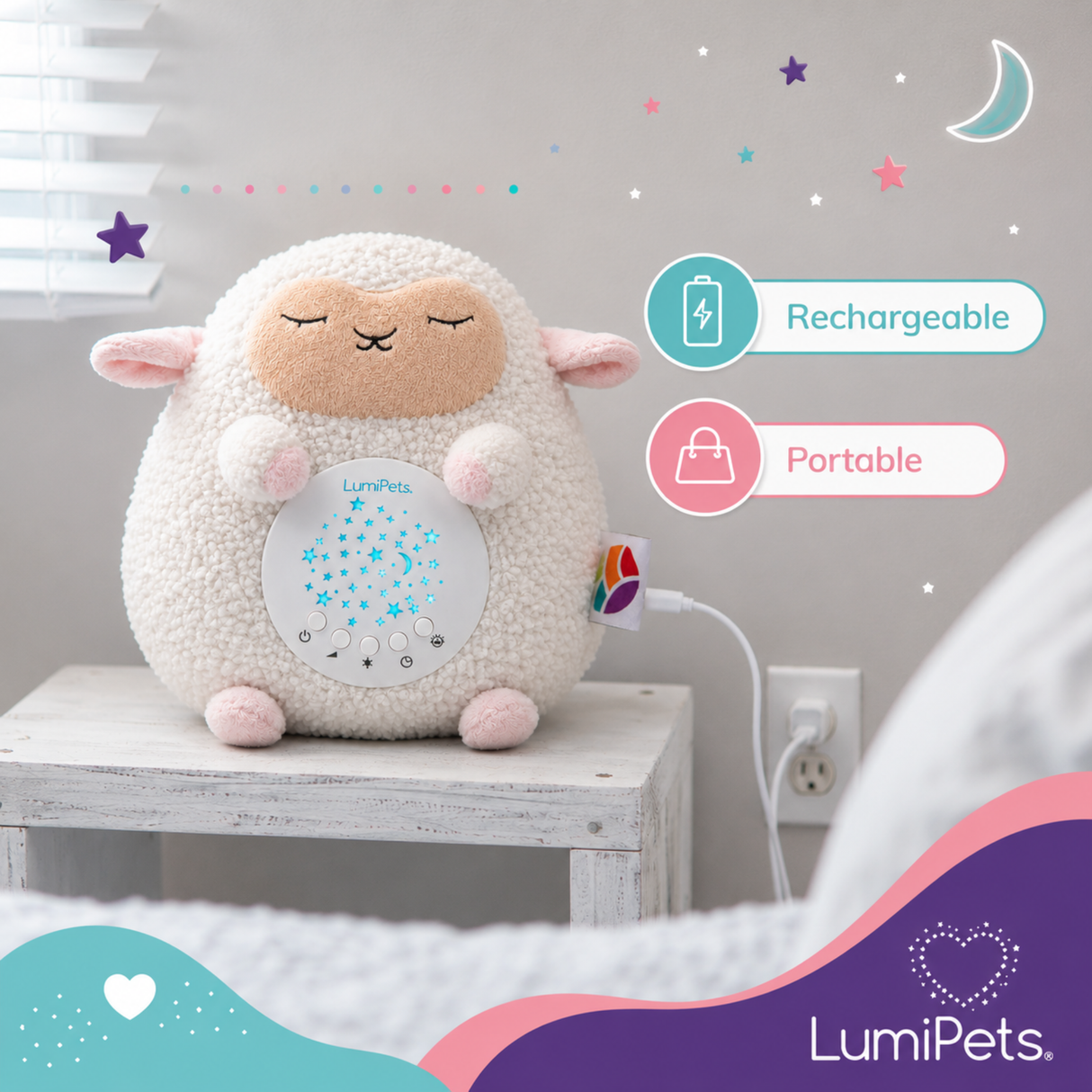 Sound Soother Lamb - Nursery Sound Soother Night Light