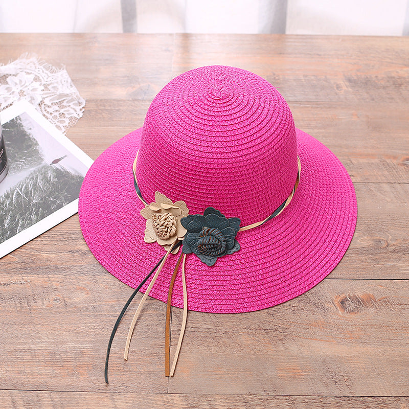 Girls Hats Children Raw Edge Straw Hat For Girls Kids Sun Cap Girls Hat Baby Beach Caps In leegant Modern Design