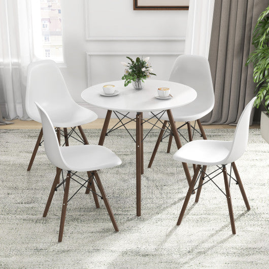 5 Pieces Dining Table Set With Solid Wood Leg-Beige