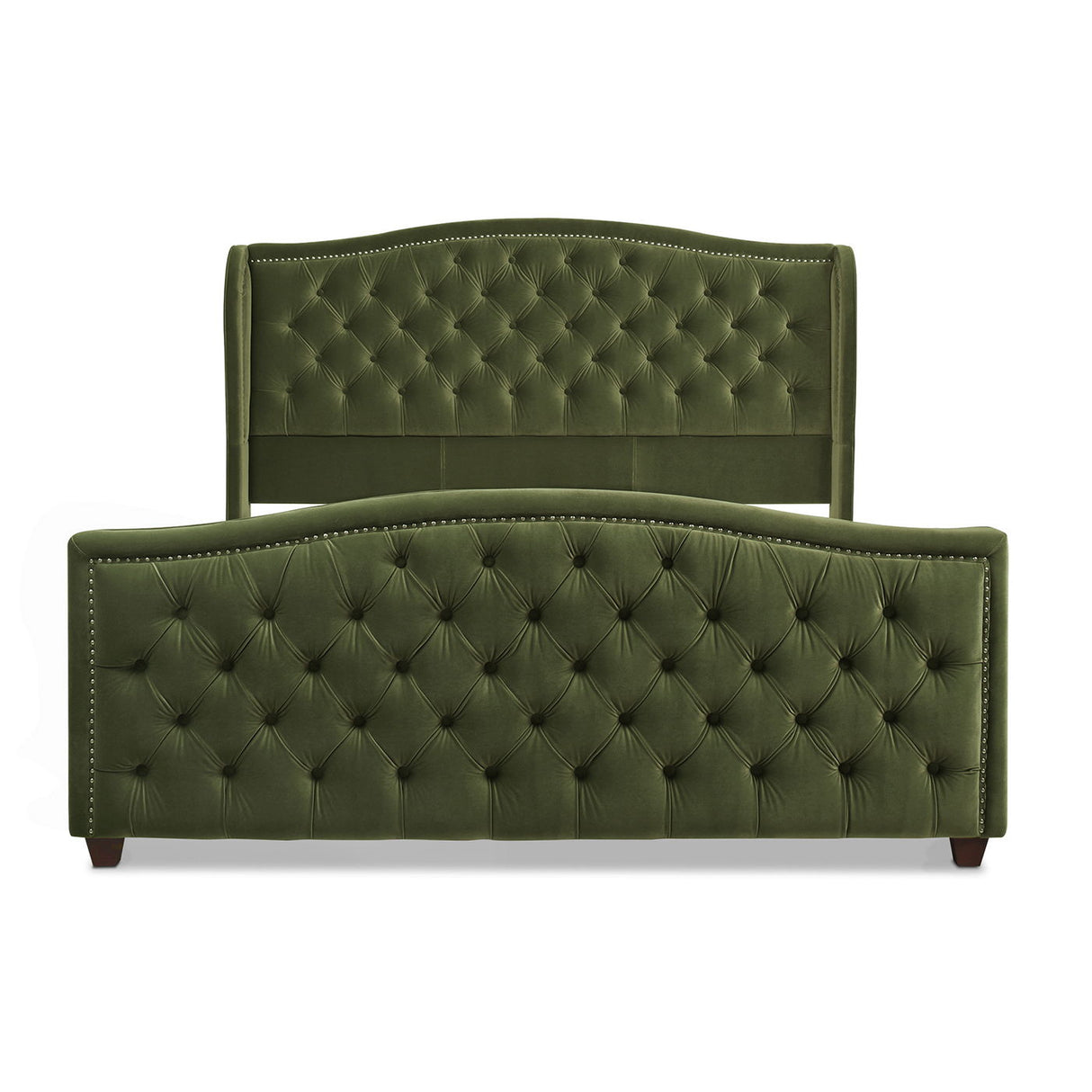 Marcella - Upholstered Shelter Headboard Bed Set by Couch.com