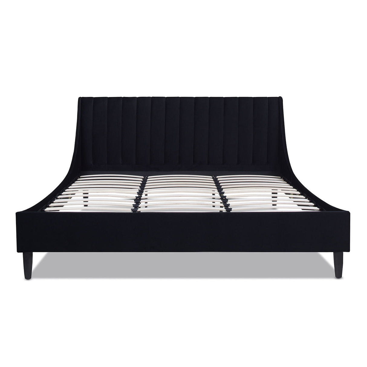 Aspen - Vertical Tufted Modern Headboard Platform Bed Set by Couch.com