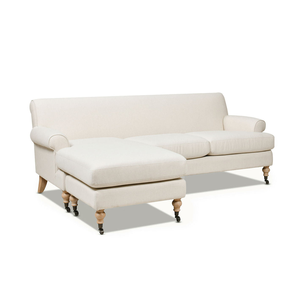 Alana - L-Shape Reversible Sectional Sofa - Light Beige by Couch.com