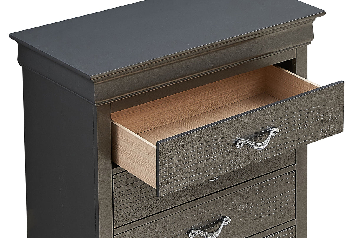Sleek Transitional Chest - Metal Black by Couch.com