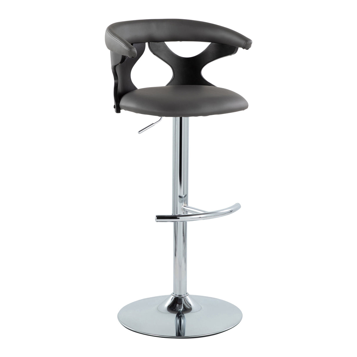 Gardenia - Contemporary Adjustable Barstool & Swivel, Rounded T Footrest (Set of 2) by Couch.com