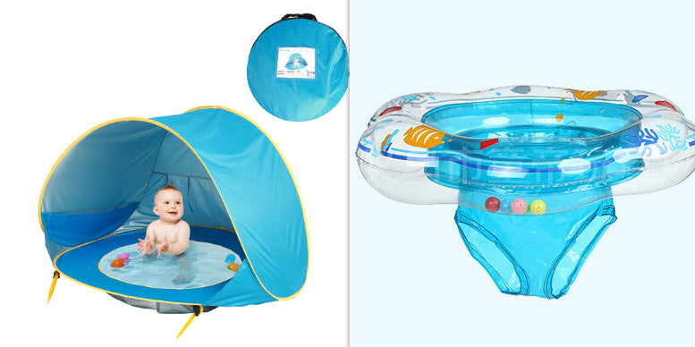 Baby Beach Tent Kids Outdoor Camping Easy Fold Up Waterproof Up Sun Awning Tent UV-protecting