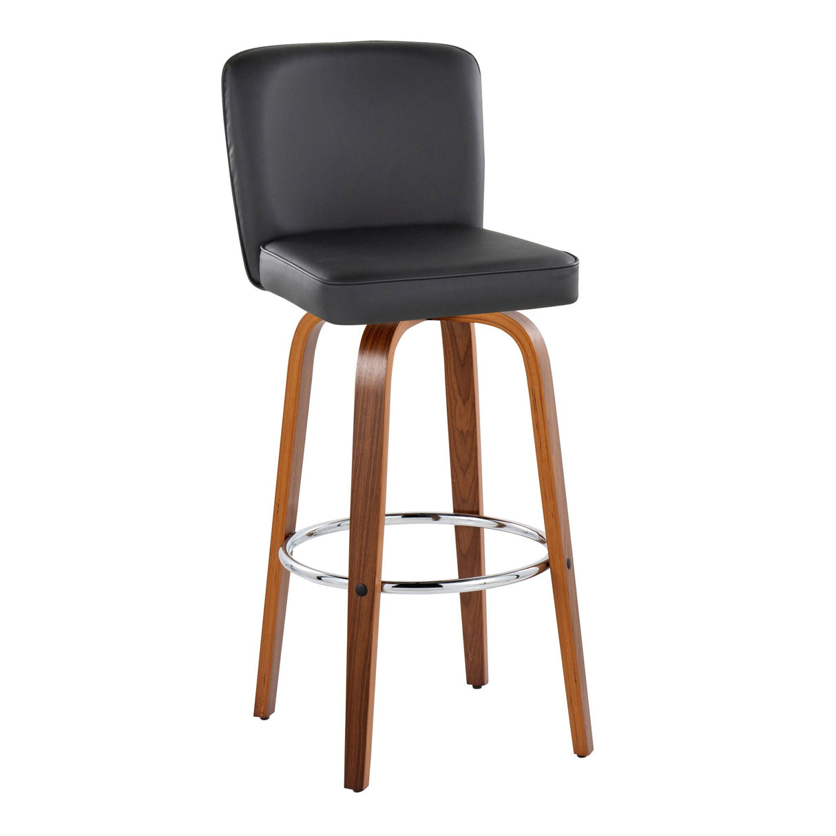 Henry - Contemporary Fixed Height Barstool With Swivel With Round Footrest (Set of 2) by Couch.com