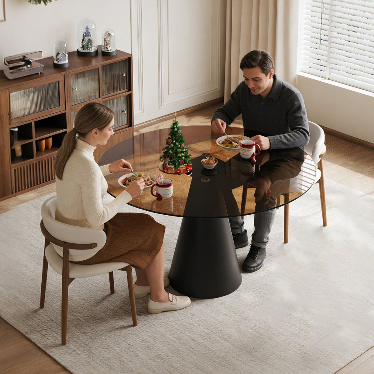 Round Glass Dining Table With Chairs