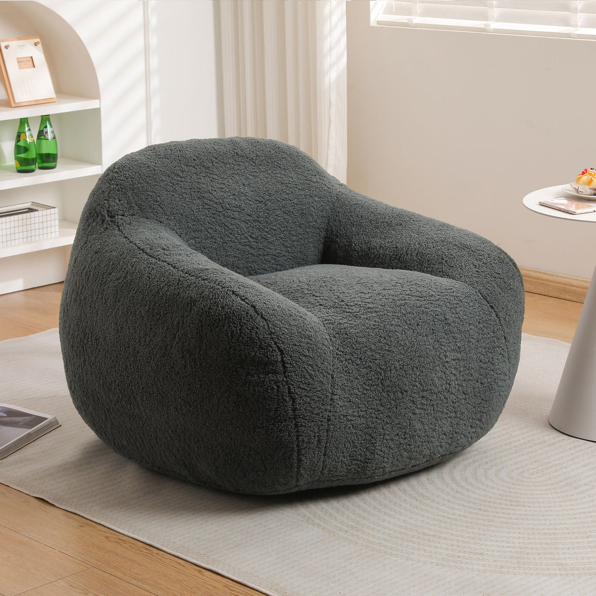 Giant Bean Bag Chair, Spacious Memory Foam With Armrests by Couch.com