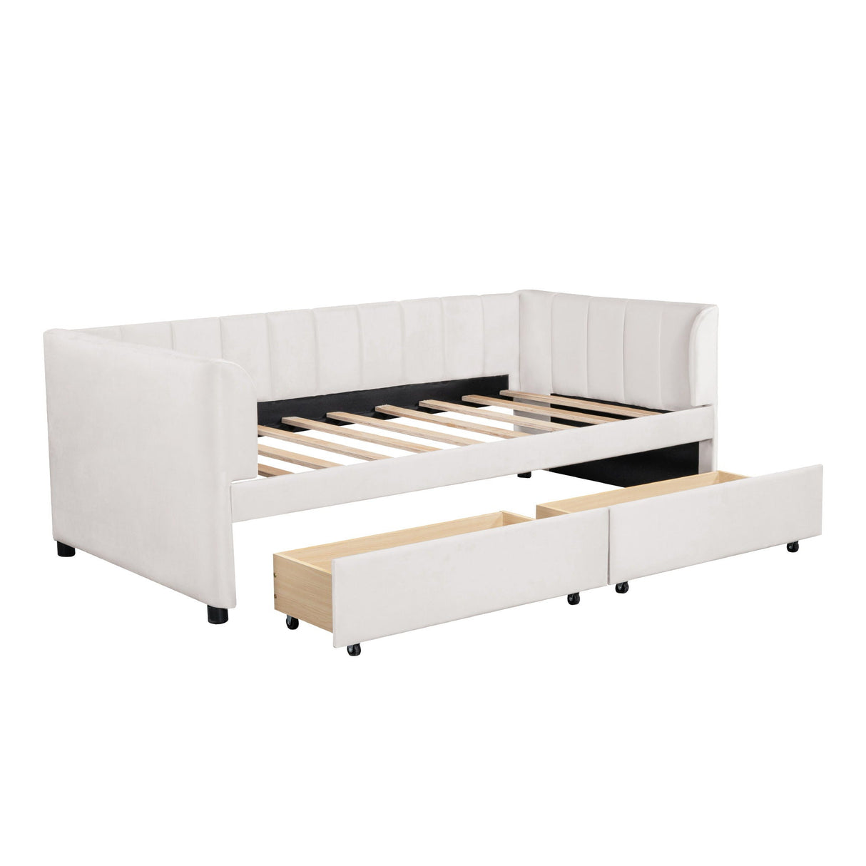 Upholstered Daybed With Ergonomic Design Backrest by Couch.com