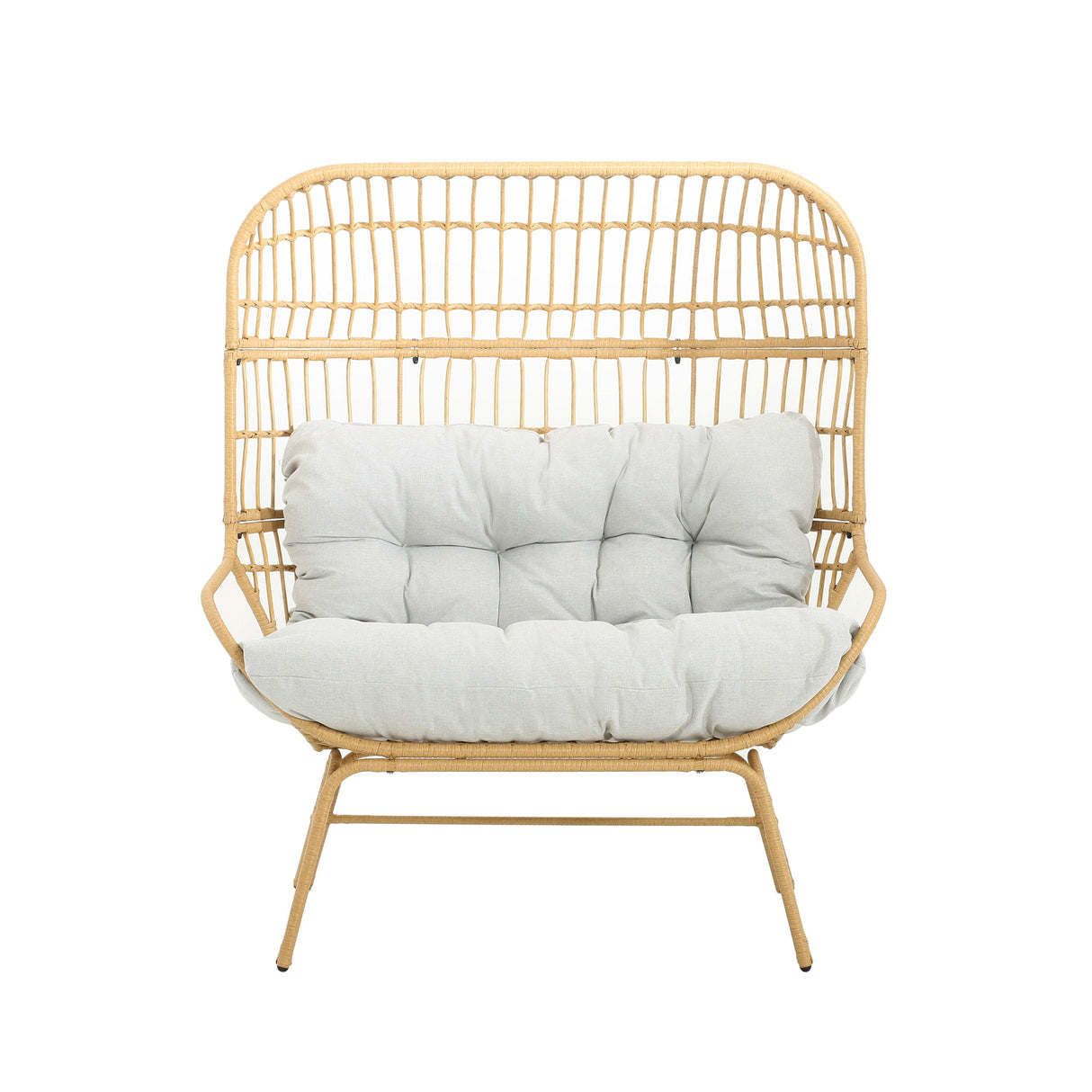 Palos - Outdoor Wicker Loveseat - Light Brown by Couch.com