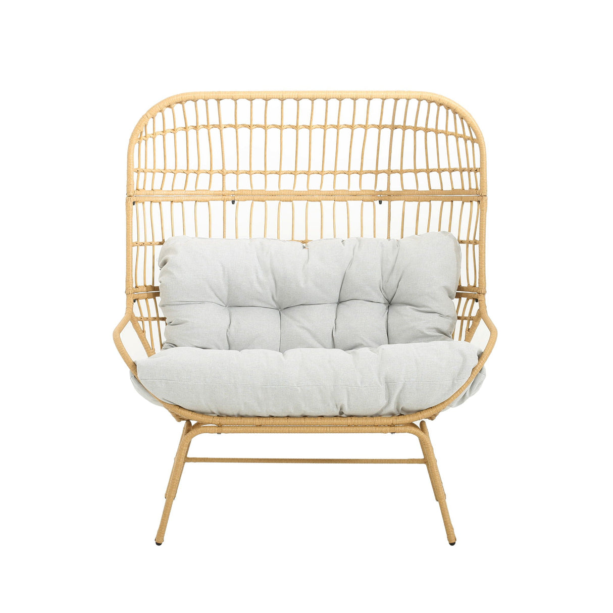 Palos - Outdoor Wicker Loveseat - Light Brown by Couch.com