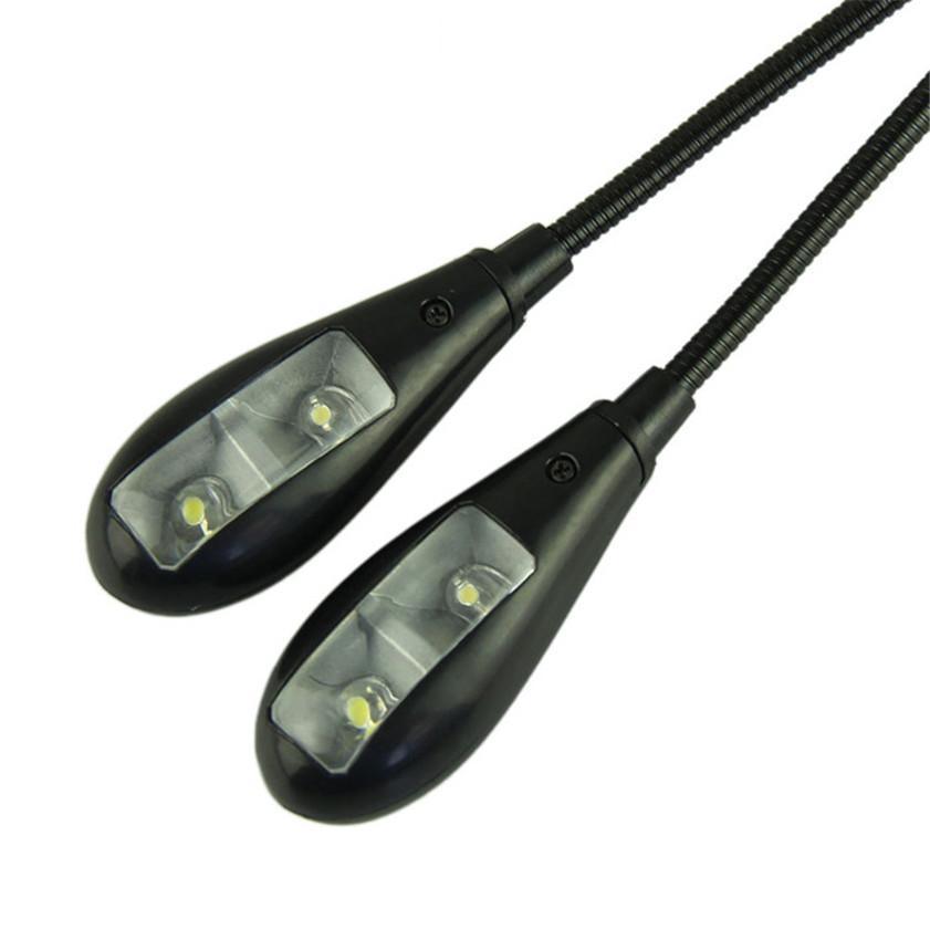 Super Adjustable Goosenecks Clip LED Lamp For Book Reading With Stand And Double Ligh Rechargeable 12 LED Warm Book Light, Clip On Bed Reading Light, Music Stand Lamp, 2 Brightness & 2 Goosenecks Light Up 2 Full Pages. Perfect For Bookworms, Kids & Music