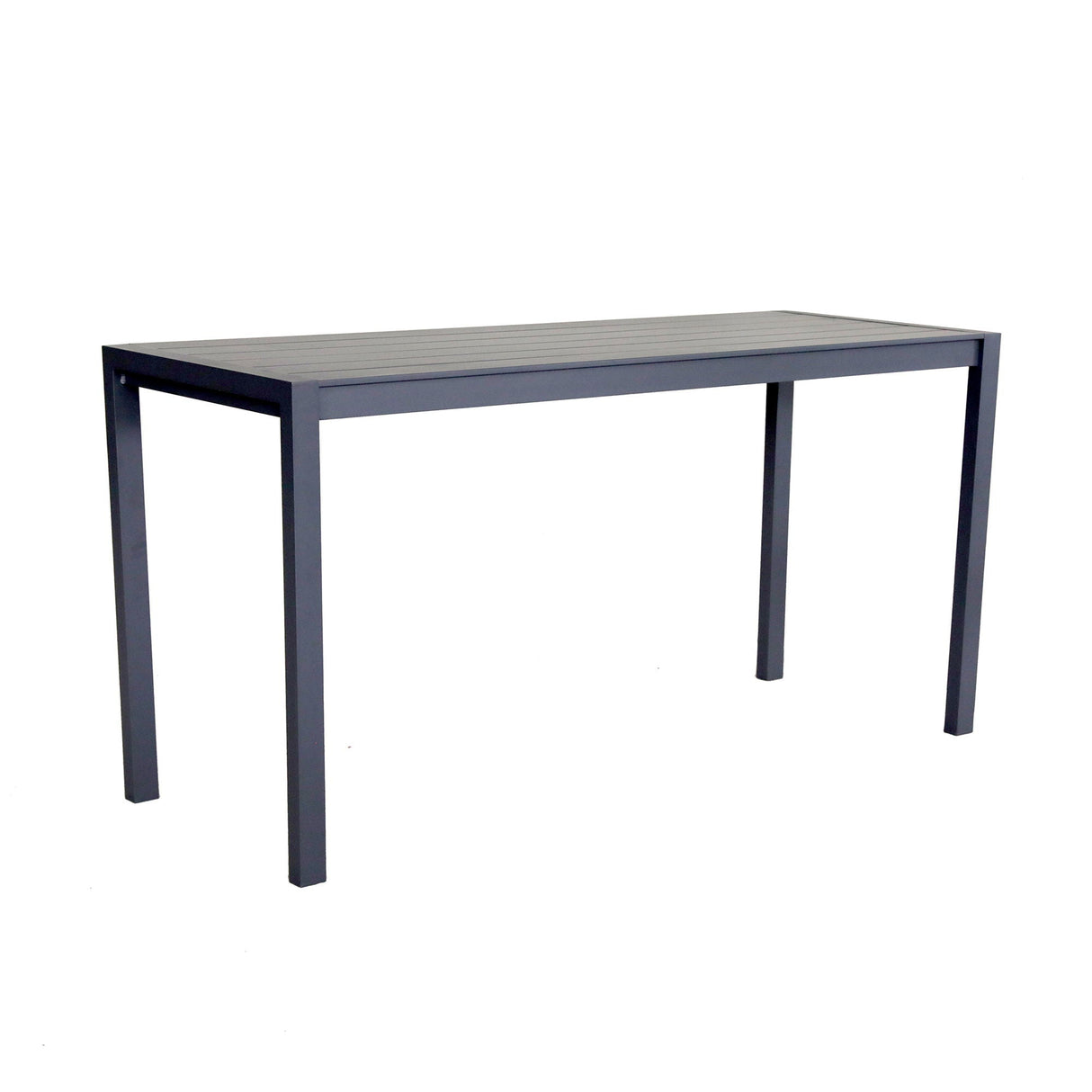 Premium Aluminum Rectangular Bar Table - Pewter by Couch.com