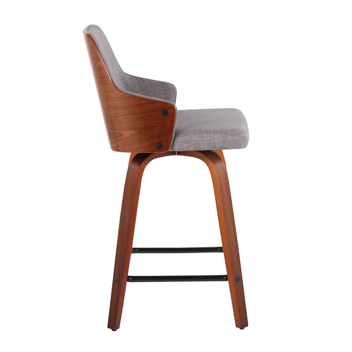 Stella - Mid Century Modern Fixed Height Counter Stool With Swivel (Set of 2) by Couch.com