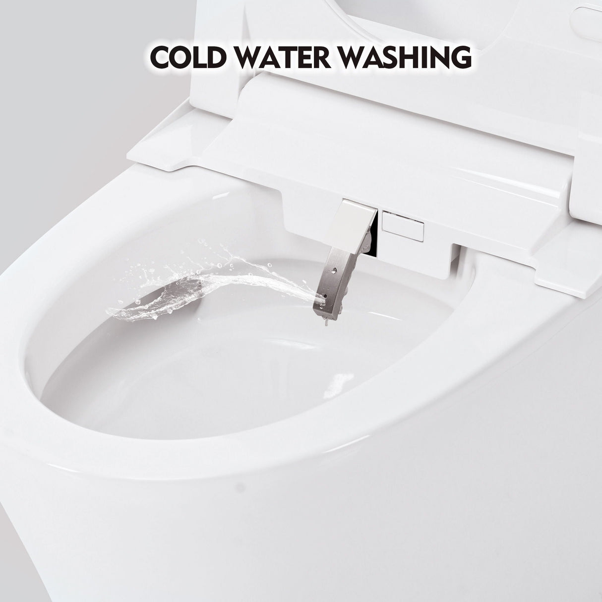 Smart Toilet Bidet Combo With Self-Cleaning Nozzle, Upmarket Compact Dual Flush Toilet 1 / 1.28 Gpf, Tank Less Toilet With Foot Sensor Flush - White Night Light by Couch.com
