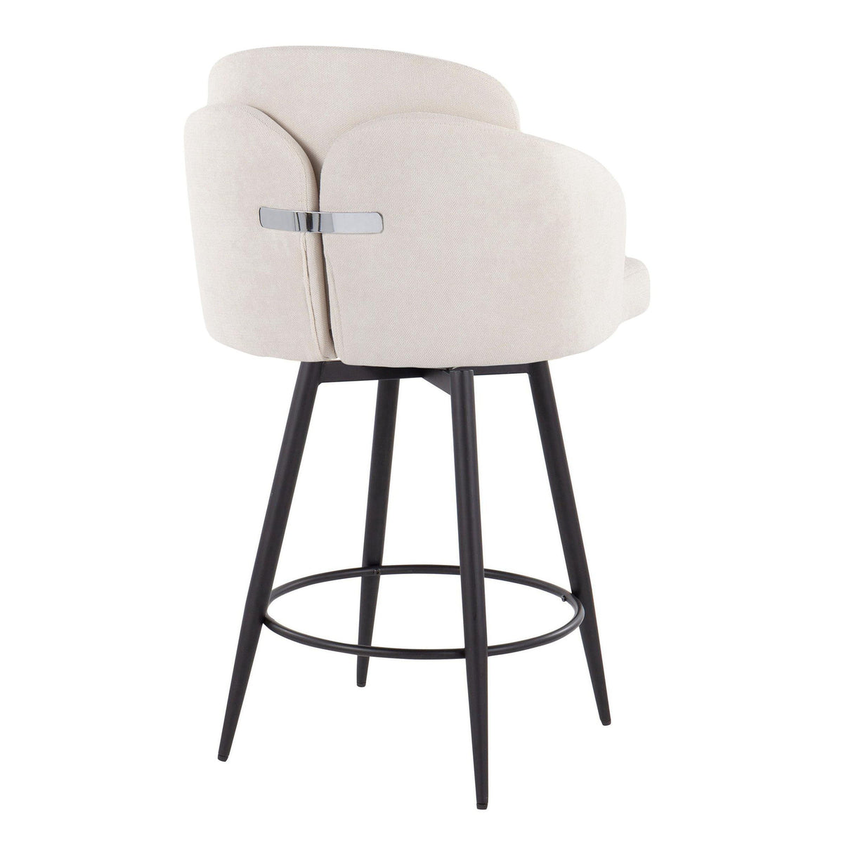 Dahlia - Contemporary Fixed Height Counter Stool With Round Footrest (Set of 2) by Couch.com