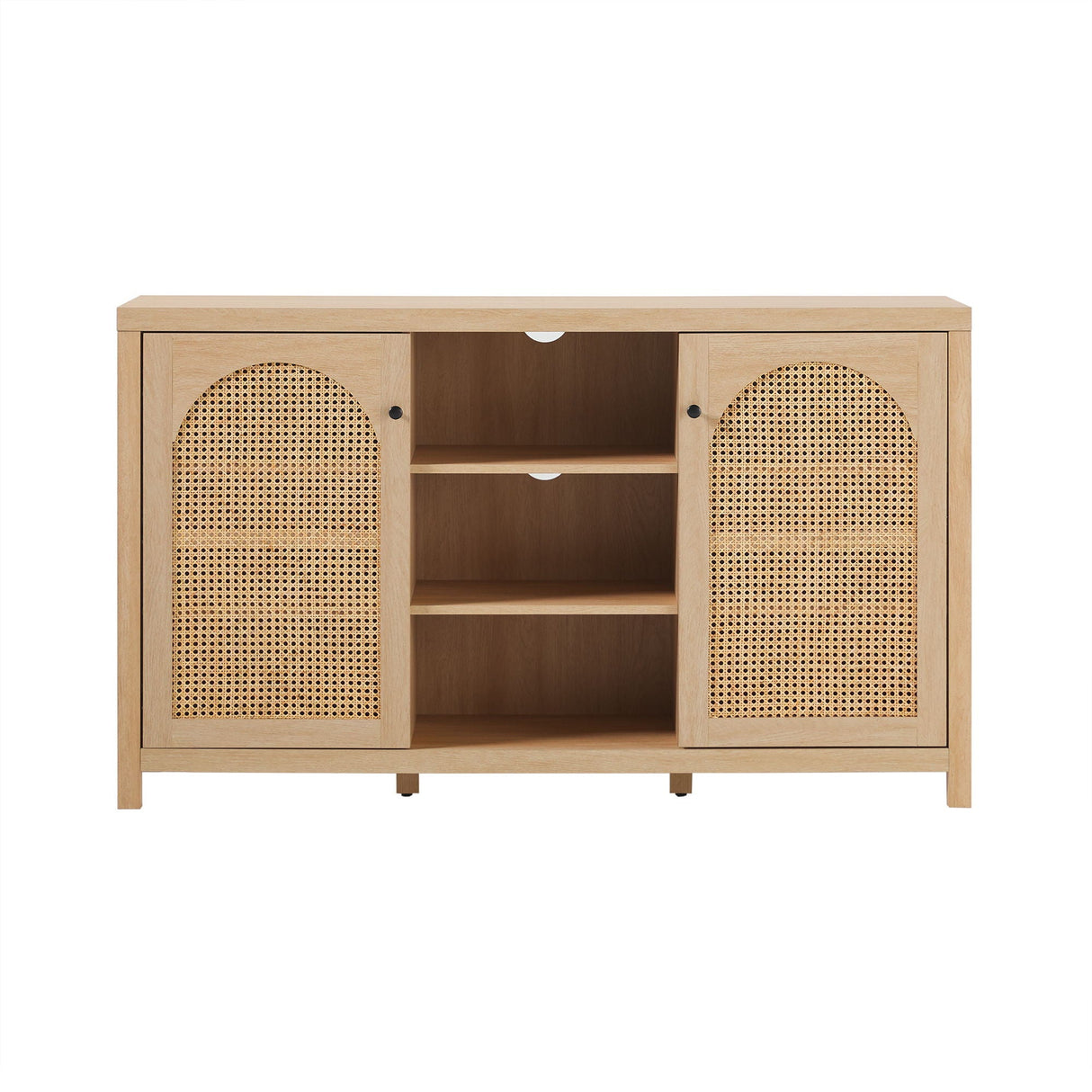 Transitional 2 Door Sideboard With Arched Rattan Panels by Couch.com