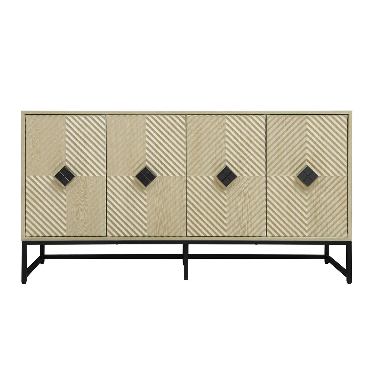 Carved 4 Door Sideboard With Storage, Adjustable Shelf by Couch.com