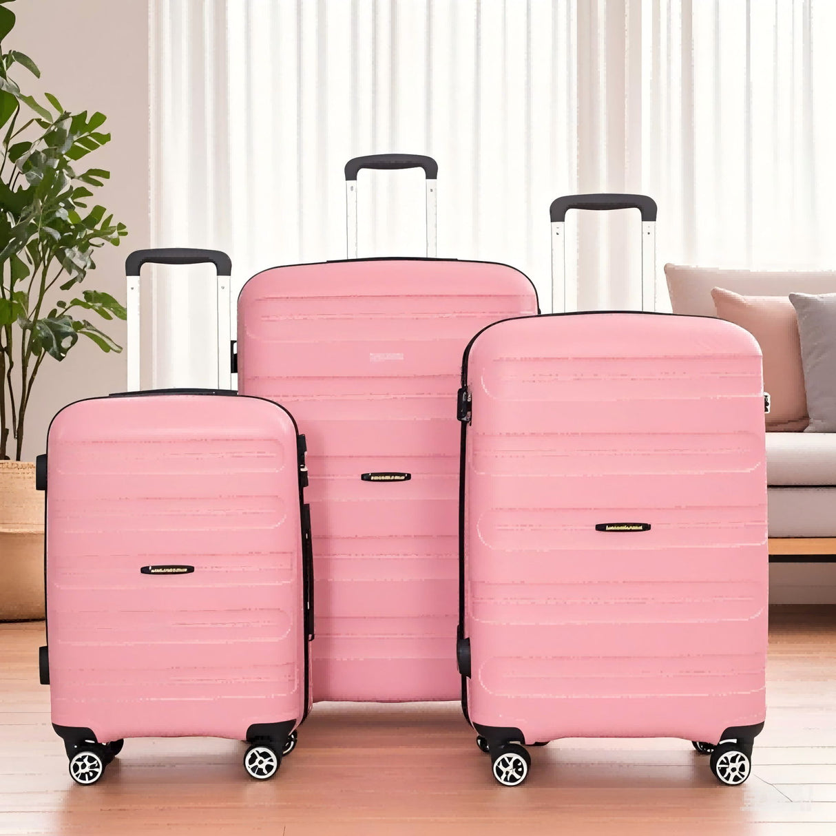 3 Piece Set Hardshell Suitcase Spinner Wheels by Couch.com