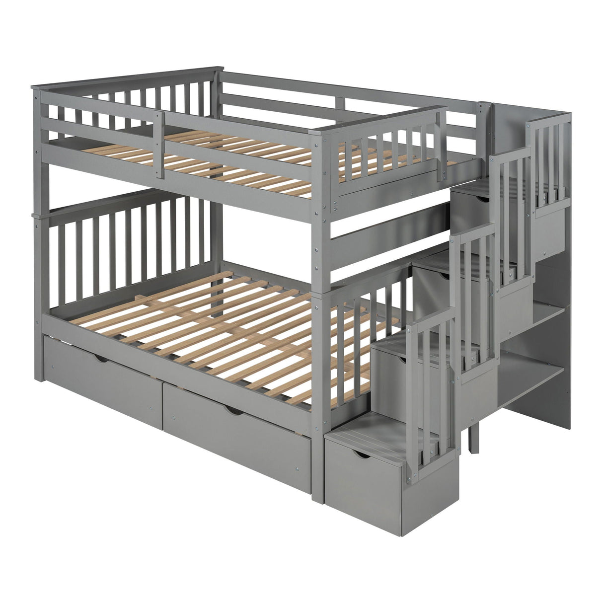 Bunk Bed With Shelves And 6 Storage Drawers by Couch.com