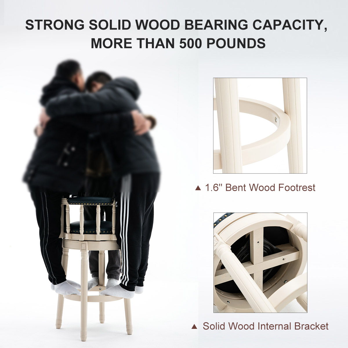 Leather Wooden Bar Stool by Couch.com