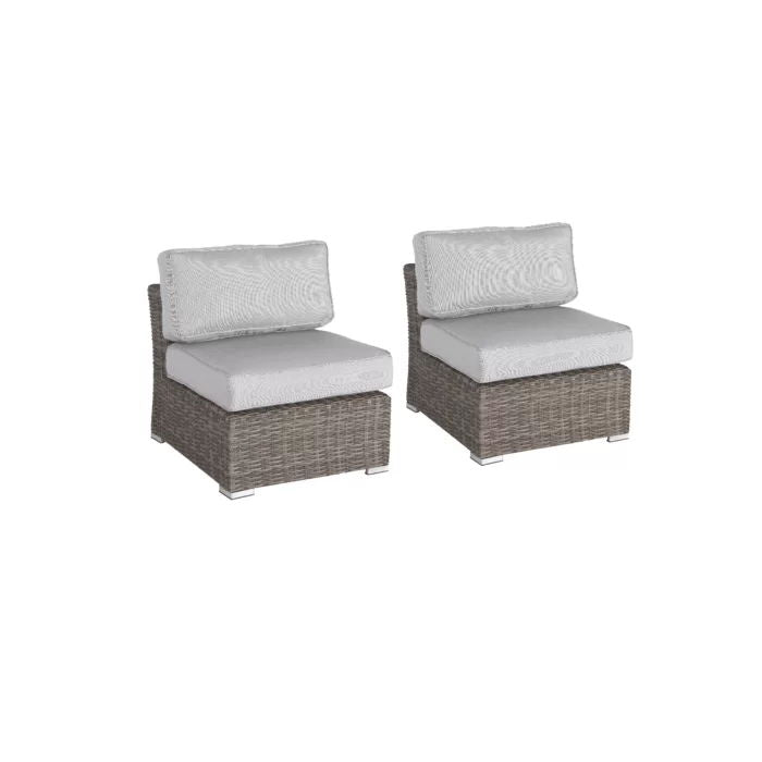 Armless Patio Chair With Cushions by Couch.com