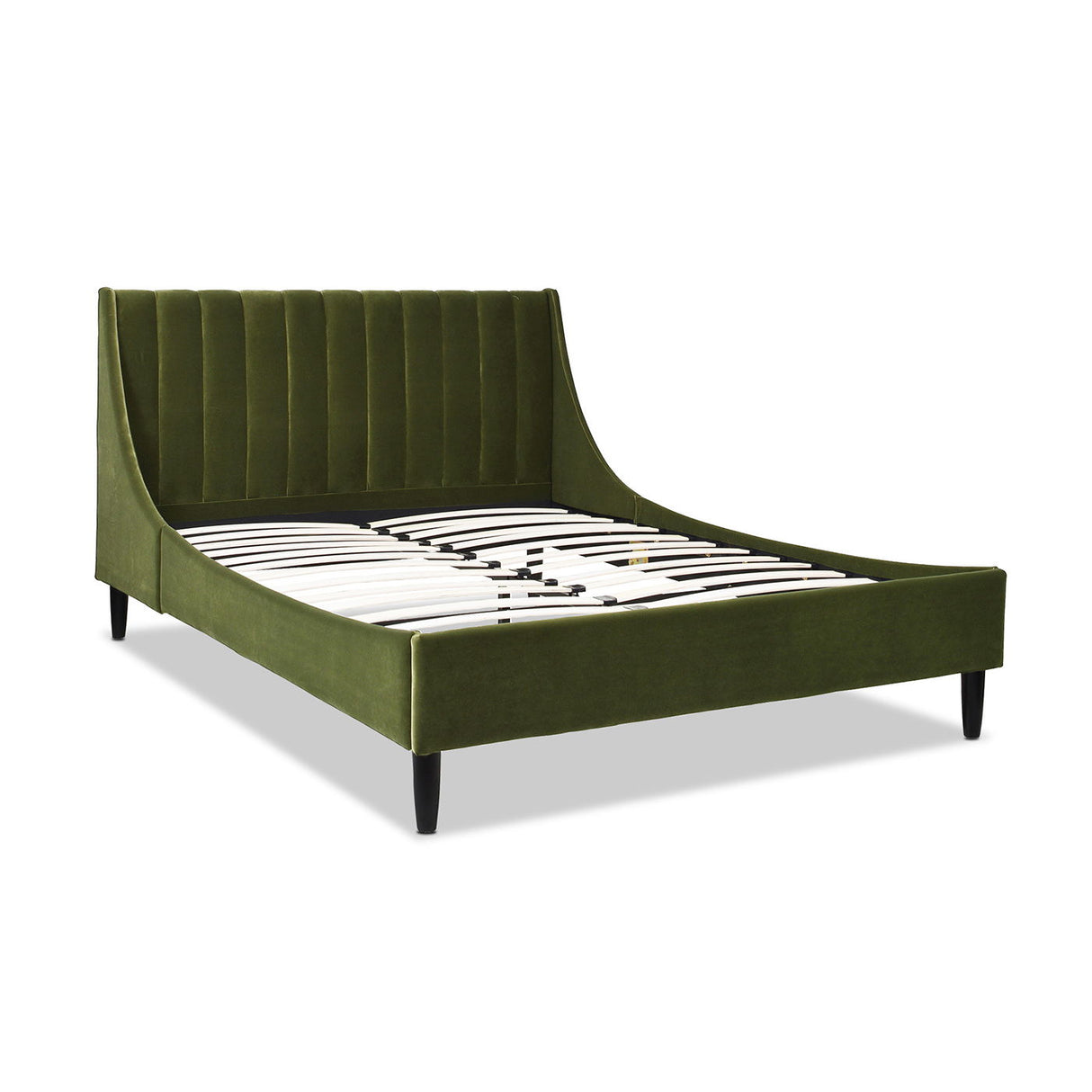 Aspen - Vertical Tufted Modern Headboard Platform Bed Set by Couch.com