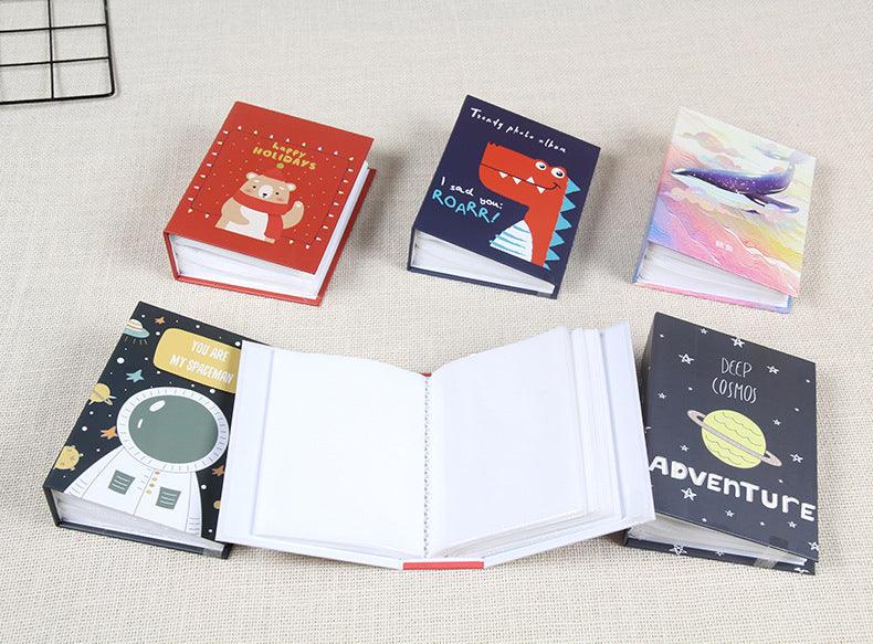 5inch 13.5*9.5cm Photo Album Cartoon Cute Picture Storage Frame 100 Sheets Interleaf Type Memo Scrapbook Paper Baby Family Scrapbook Albums Creative Children Memory DIY Book Gift