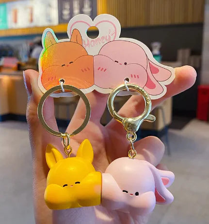 Couple A Pair Of Buckles Creative Keychain