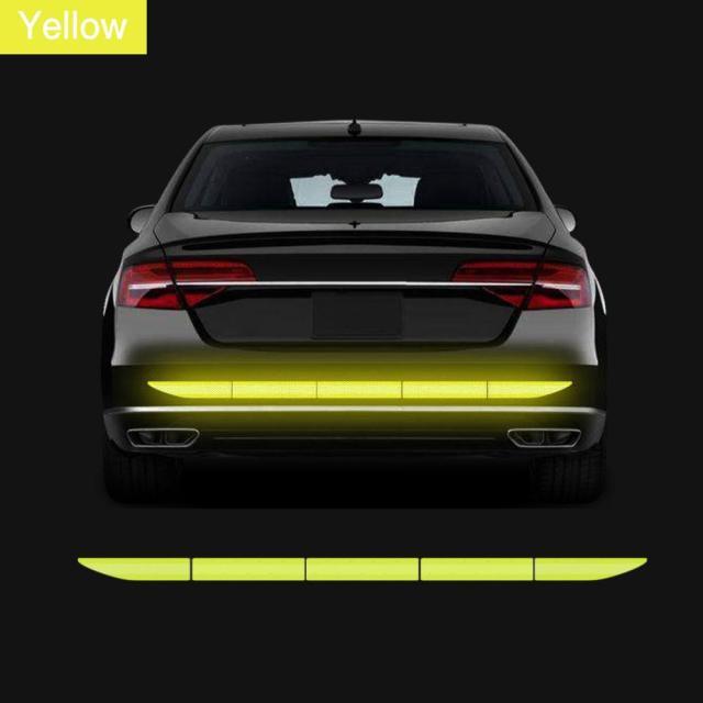 5pcs Car Reflectante Reflector Sticker Car Body Trunk Exterior Reflective Tape Reflex Exterior Warning Stickers Car Reflectance Reflective Sticker Car Body Trunk Auto Accessories Night Visibility Reflective Decal Universal Safety Warning For Car Trunk