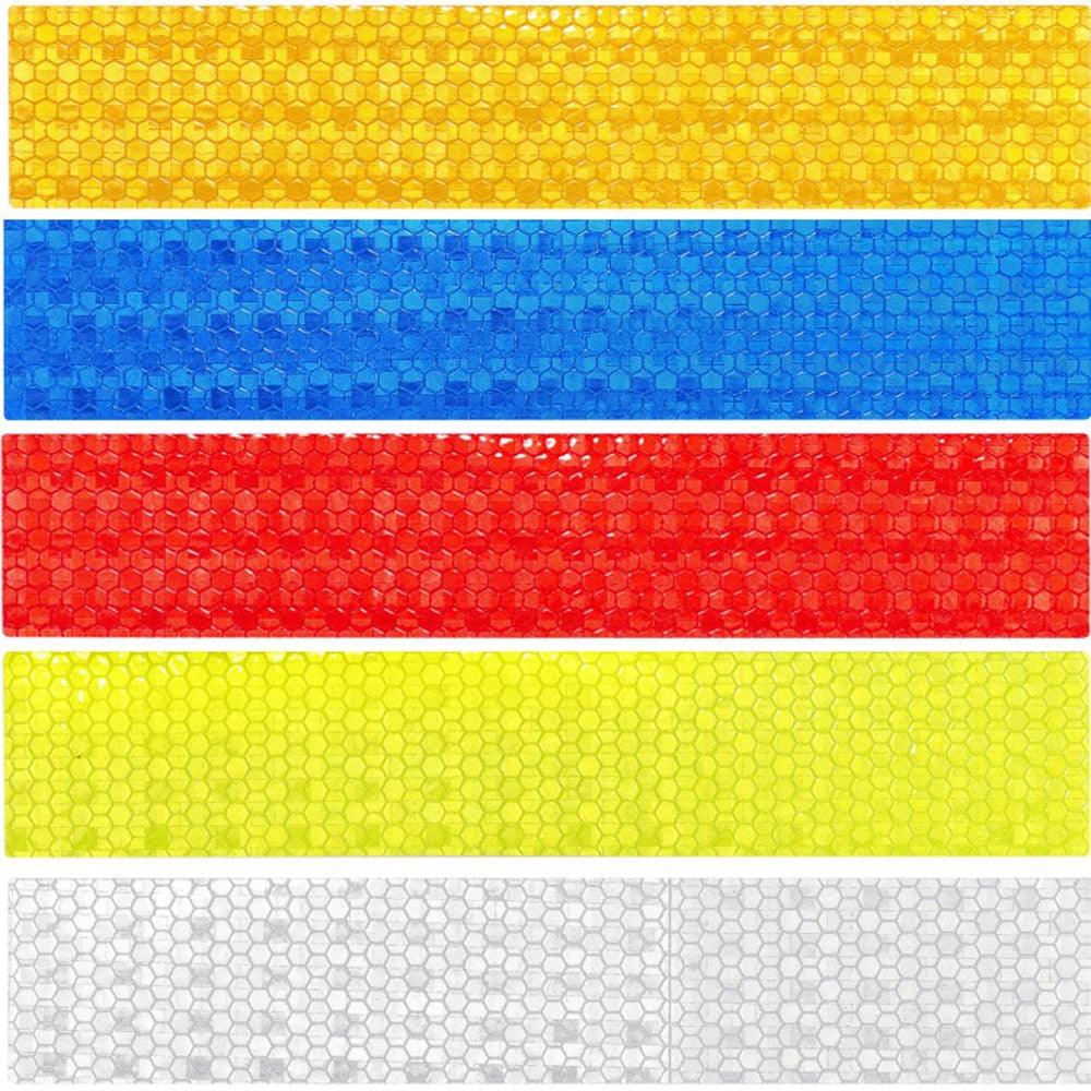 5pcs/set Car Reflectance Reflector Sticker Auto Strong Reflective Stickers Car Body Trunk Exterior Auto Accessories Reflective Tape Reflex Reflective Stickers Car Trunk Reflective Stickers Night Visibility Reflective Decal Waterproof Exterior Warning