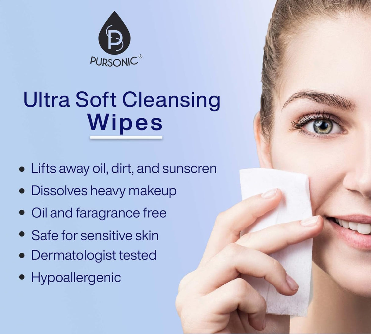 Makeup Removal Wipes 12 Pack (720 Wipes Total) β Ultra-Soft Facial Cleansing Towelettes Dissolve All Traces of Dirt, Oil & Makeup β Gentle Enough for Contact Lens Wearers, Safe for Eye
