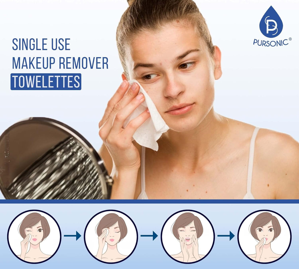 Makeup Removal Wipes 12 Pack (720 Wipes Total) β Ultra-Soft Facial Cleansing Towelettes Dissolve All Traces of Dirt, Oil & Makeup β Gentle Enough for Contact Lens Wearers, Safe for Eye