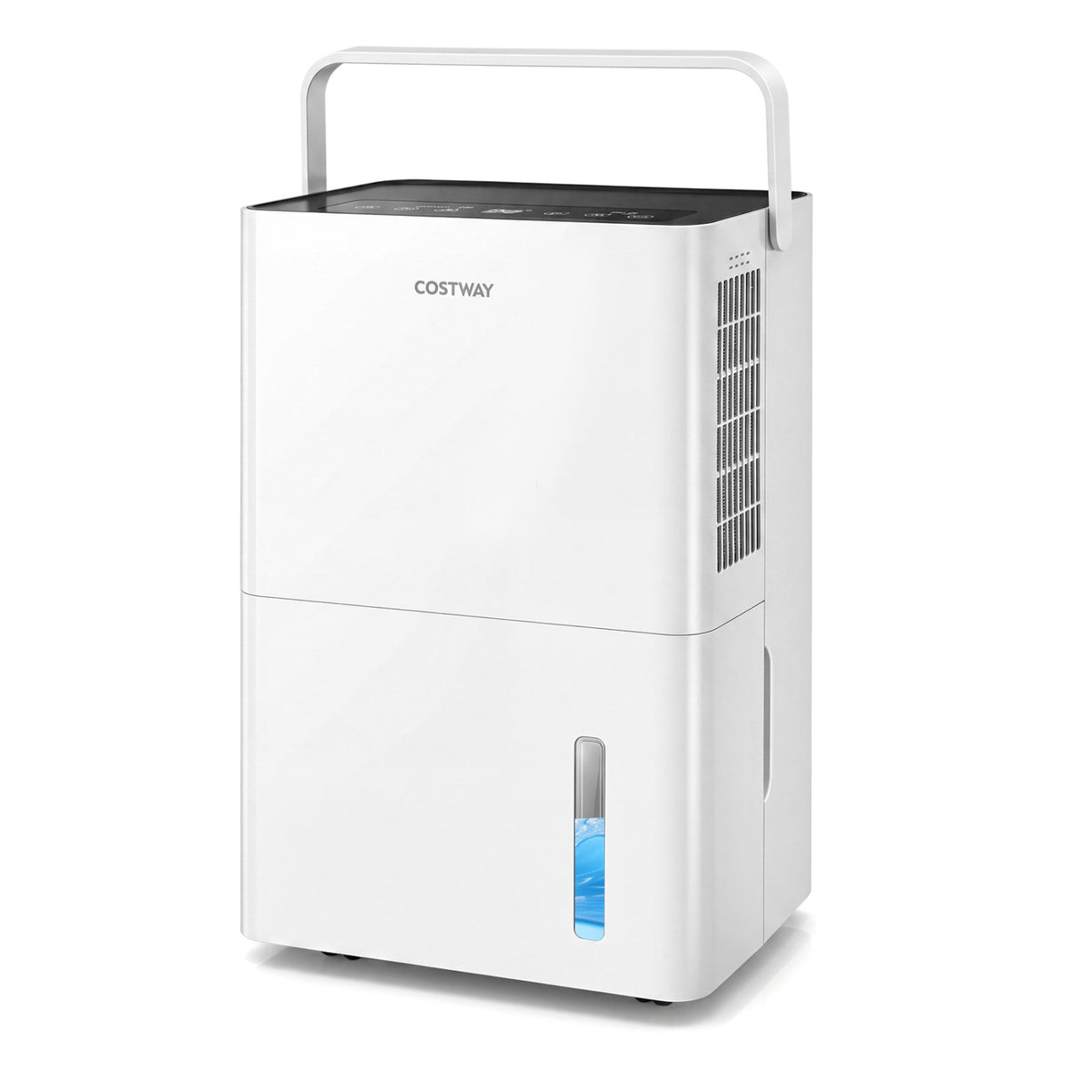 6000 Sq.Ft 120 Pint Compressor Dehumidifier with Drain Hose Smart Humidity Control for Bedroom-White