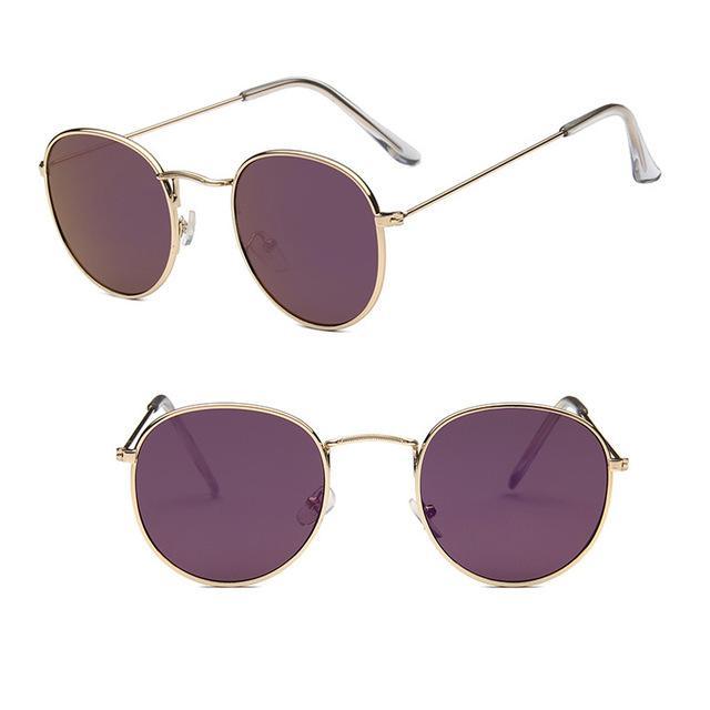Leon Elegant Unisex Woman and Man Classic Round Sunglasses Designer Glasses Lady Round Luxury Retro Sunglasses With Vintage Mirror Oculos De Sol Gafas