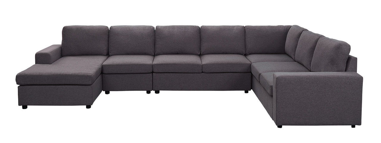Tifton - Linen 7 Seat Reversible Modular Sectional Sofa Chaise by Couch.com