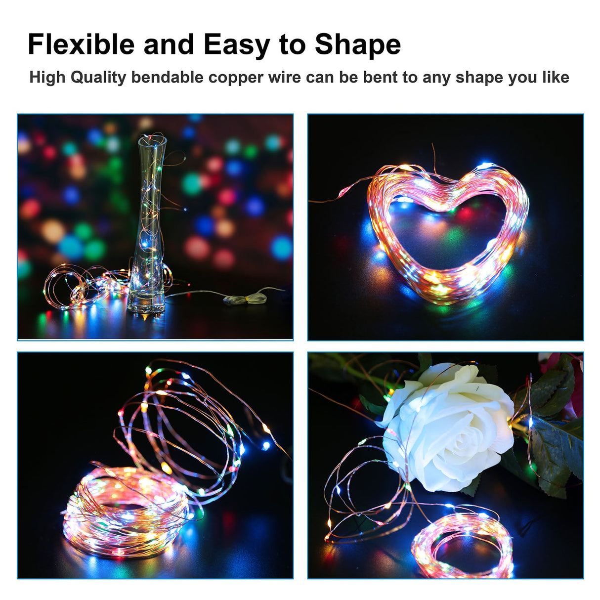 100 LEDs Solar String Lights Outdoor by DirectDeals