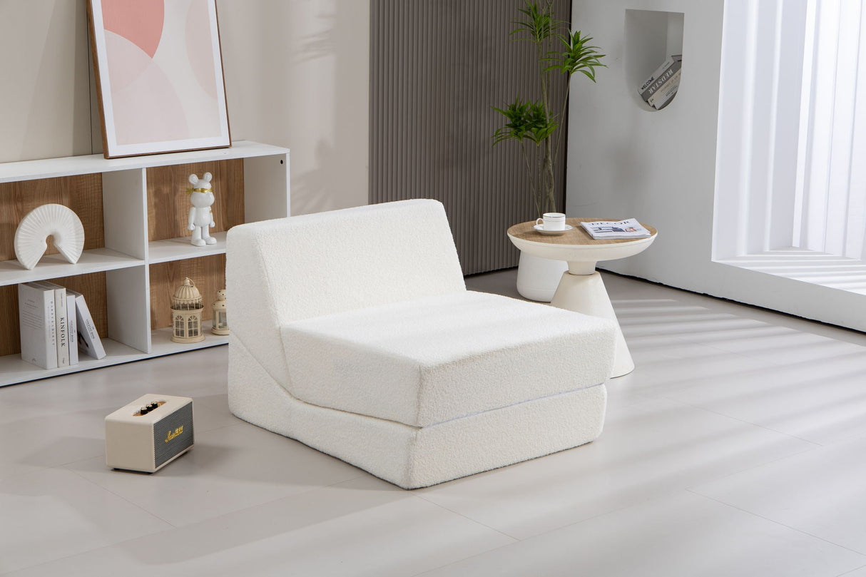 Folding Sofa Bed Couch Unfold For Comfortable Nap Modular Play Couch For Living Room The Office Room Playroom - White by Couch.com