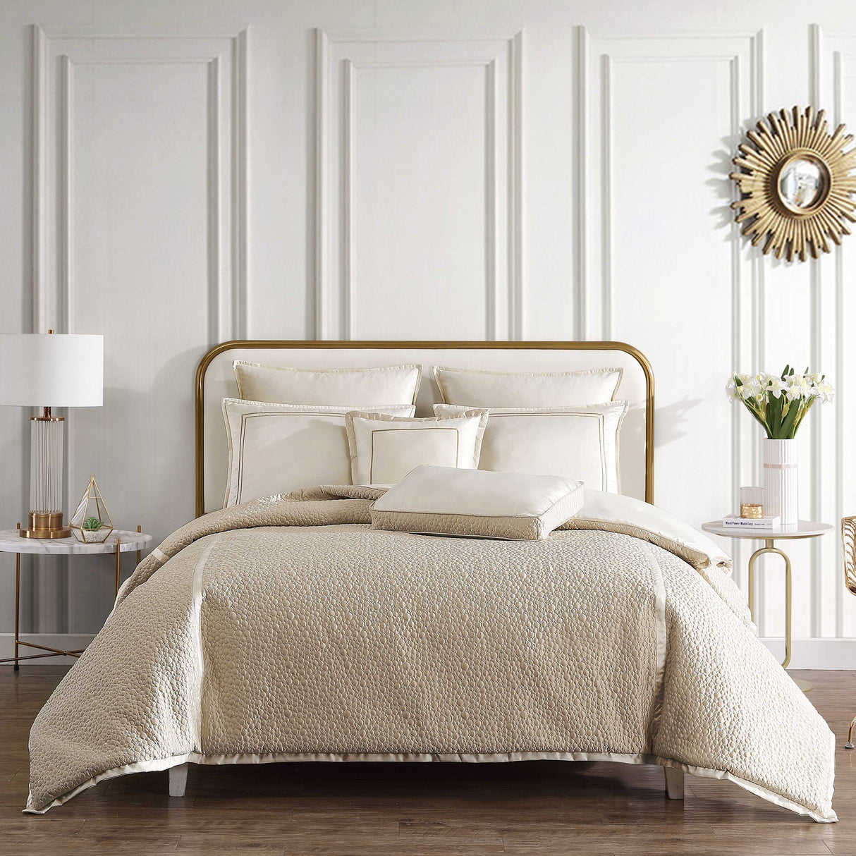 Rings 7 PC Reversible Matte Satin Comforter Set
