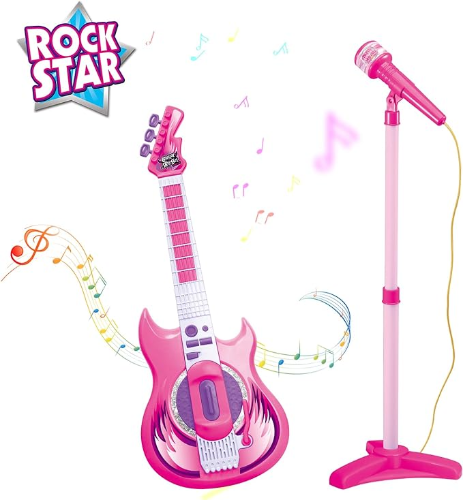 Contixo Kids Toy Guitar Set With MP3 Microphone - Musical Toy