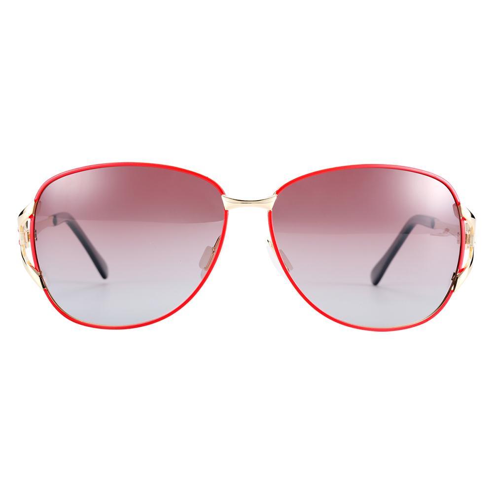 Elegant Women Gradient Luxury Polarized Sunglasses Luxury Round Eyewear With Metal High Quality Frame lunette de soile